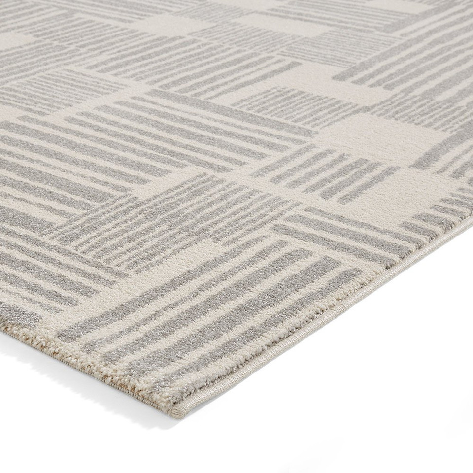 Catherine Lansfield Blocks Abstract Grey Rug