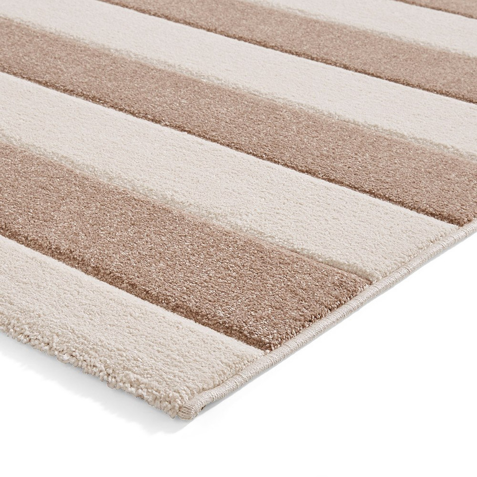 Catherine Lansfield Cove Stripe Modern Linear Natural Rug