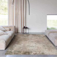 On Sale Ziba Moss Green Abstract Wool Rug 170x240cm