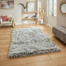 On Sale Polar Plush Light Grey Soft Shaggy Rug 80x150cm