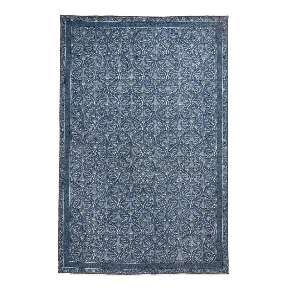 Catherine Lansfield Deco Peacock Washable Blue Rug