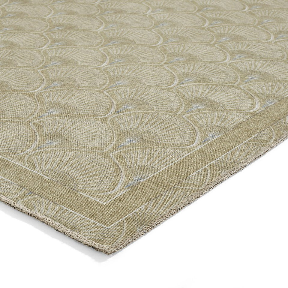 Catherine Lansfield Deco Peacock Washable Green Rug Runner