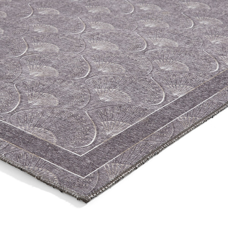 Catherine Lansfield Deco Peacock Washable Grey Rug Runner