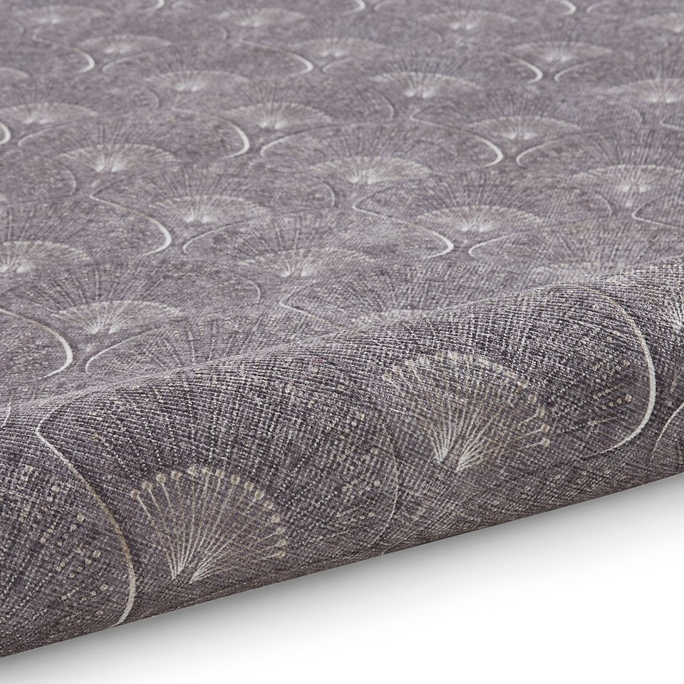 Catherine Lansfield Deco Peacock Washable Grey Rug Runner