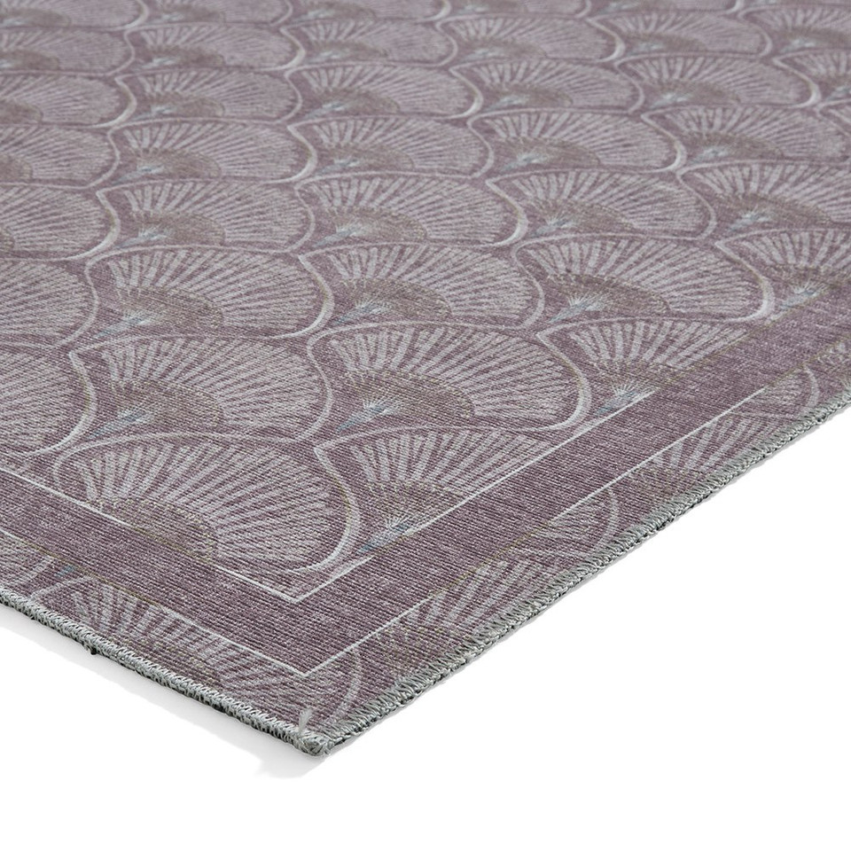 Catherine Lansfield Deco Peacock Washable Lilac Rug Runner
