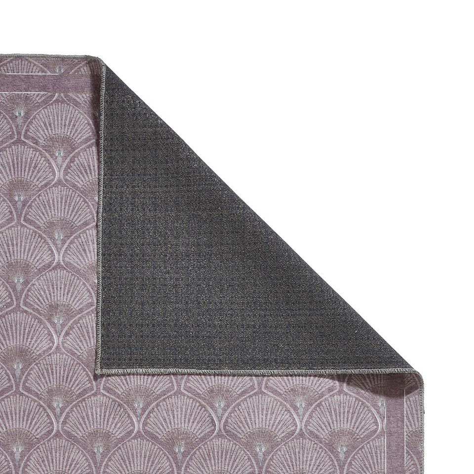 Catherine Lansfield Deco Peacock Washable Lilac Rug Runner