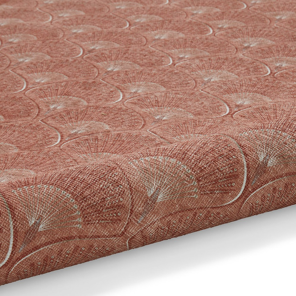 Catherine Lansfield Deco Peacock Washable Terracotta Rug Runner