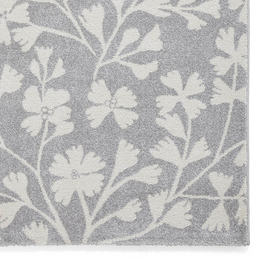 Catherine Lansfield Grace Floral Grey Rug