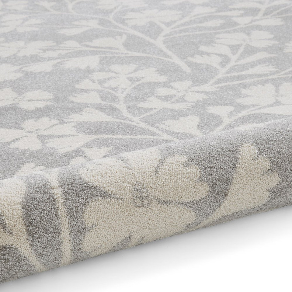 Catherine Lansfield Grace Floral Grey Rug