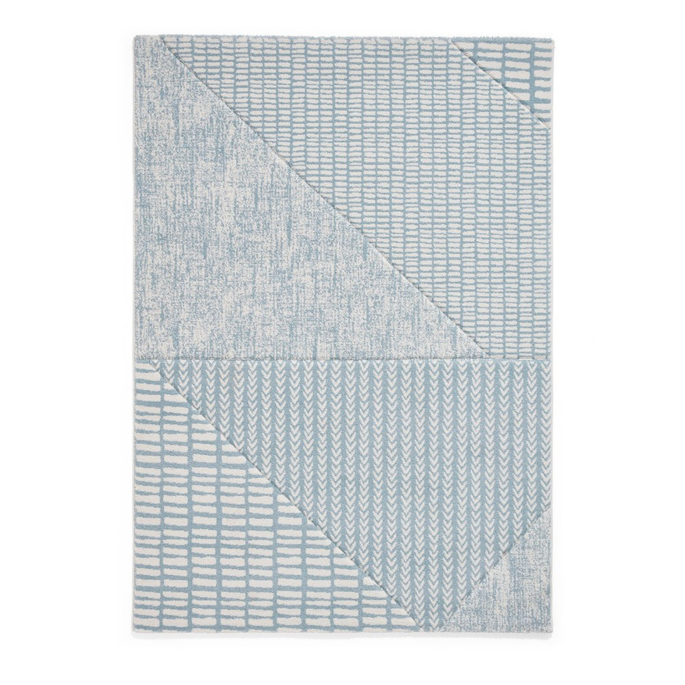 Catherine Lansfield Larsson Modern Abstract Blue Rug