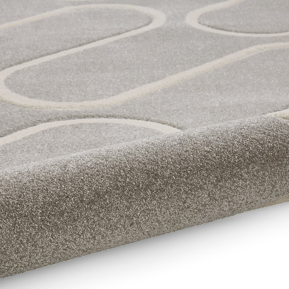 Catherine Lansfield Linear Curve Modern Geometric Grey Rug