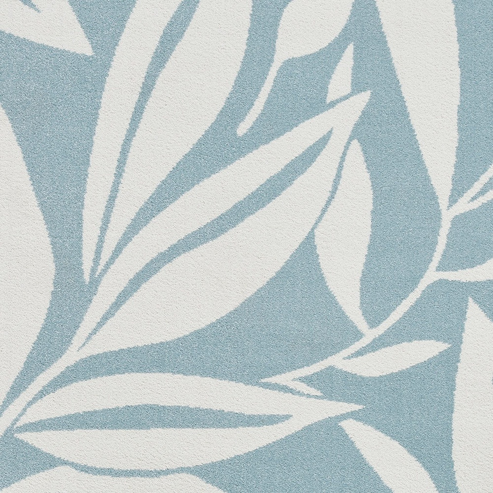 Catherine Lansfield Sorral Leaves Botanica Blue Rug