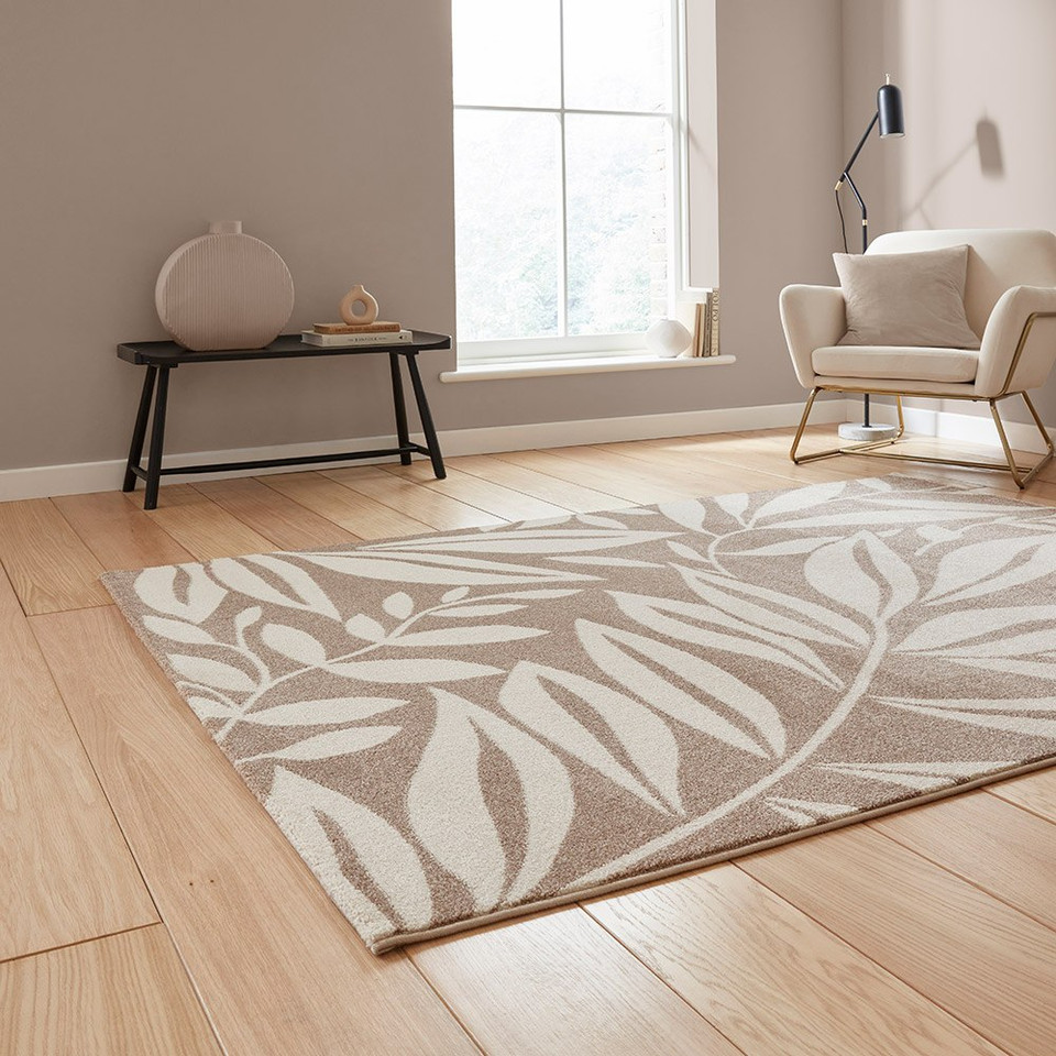 Catherine Lansfield Sorral Leaves Botanica Natural Rug