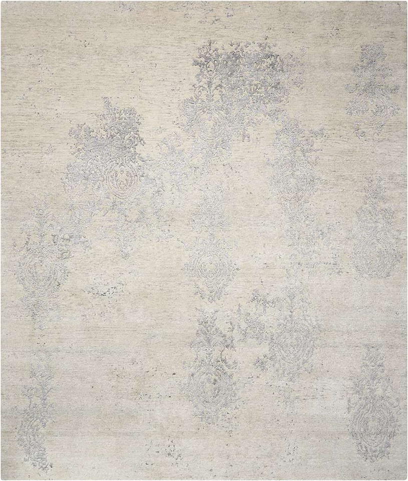 Silk Shadows Rug SHA14 Ivory Silver Runner