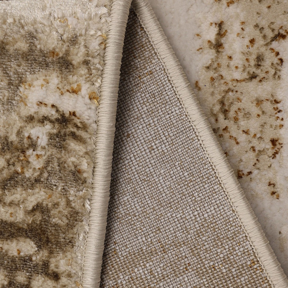Dusk Marble Champagne Rug folded