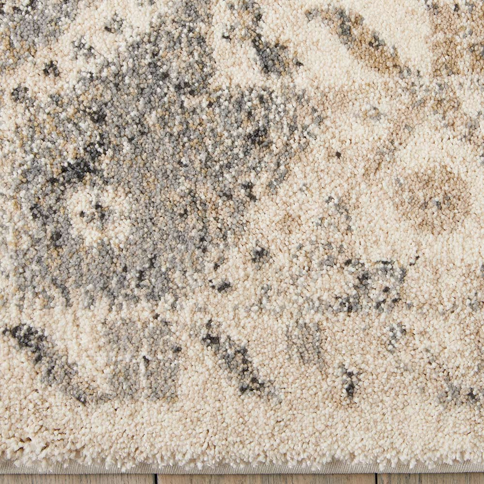 Fusion Rug Cream Grey FSS11 Runner