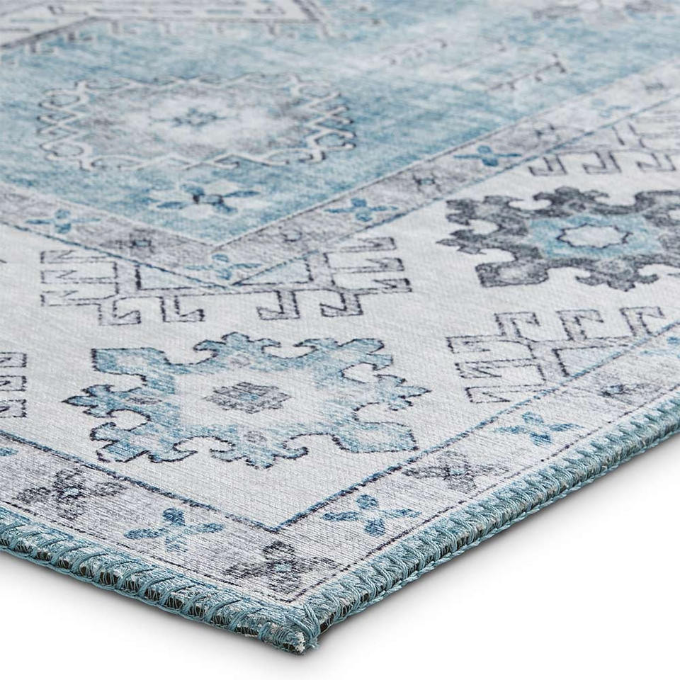 Topaz G4705 Traditional Light Blue Rug Runner