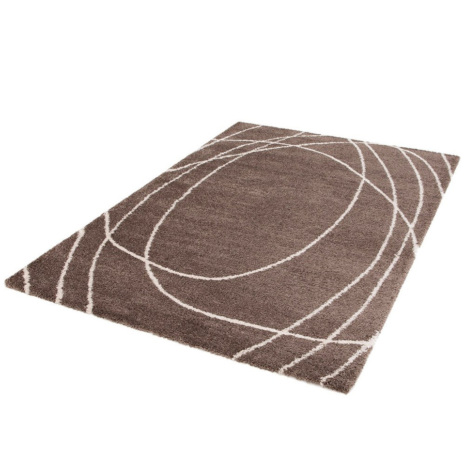 Halo Squiggle Taupe Rug silo angle