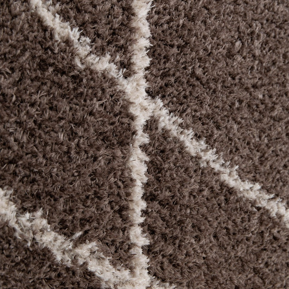 Halo Squiggle Taupe Rug closeup detail