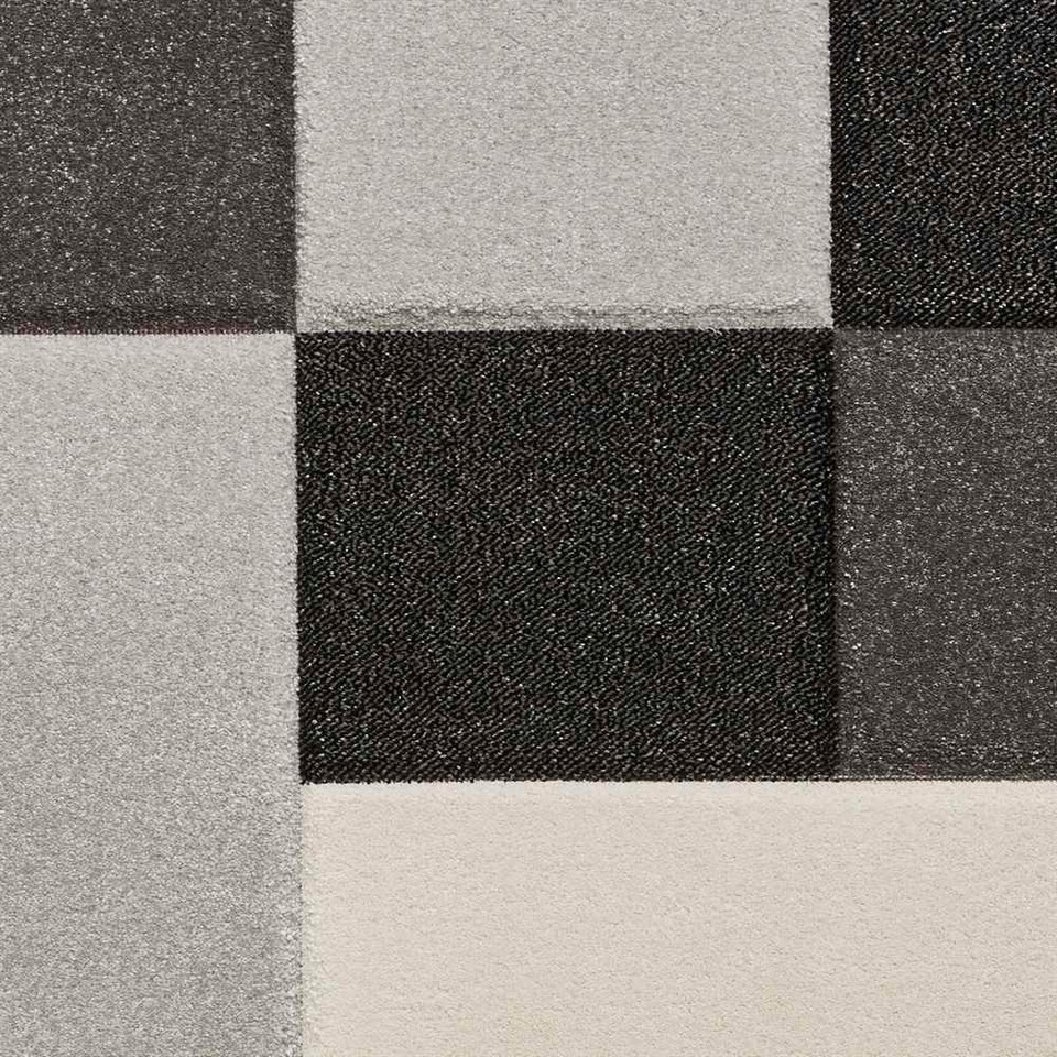 Modern Brooklyn Rug BRK04 Black Grey Runner