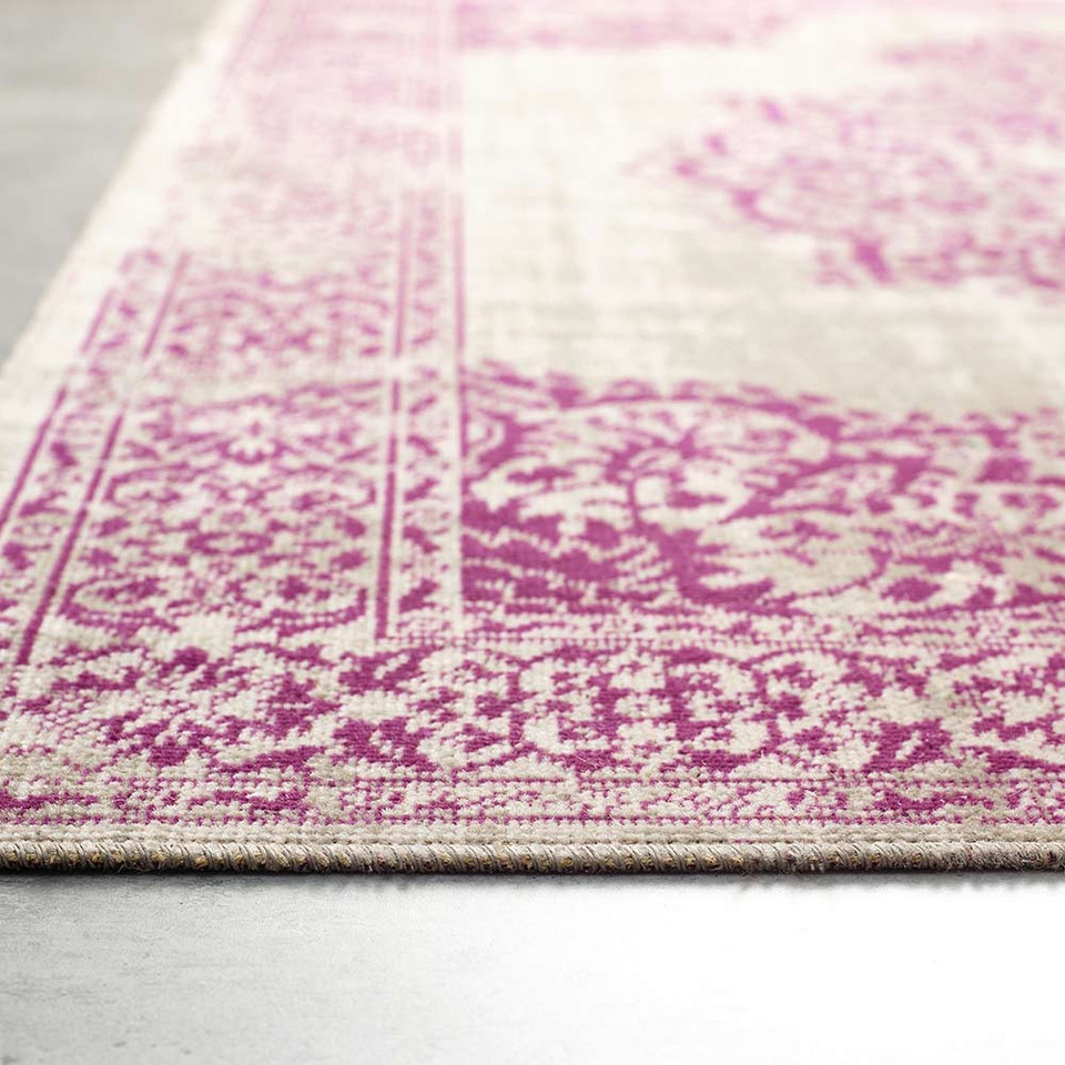 Origins Saville Grey Raspberry Heritage Rug Runner