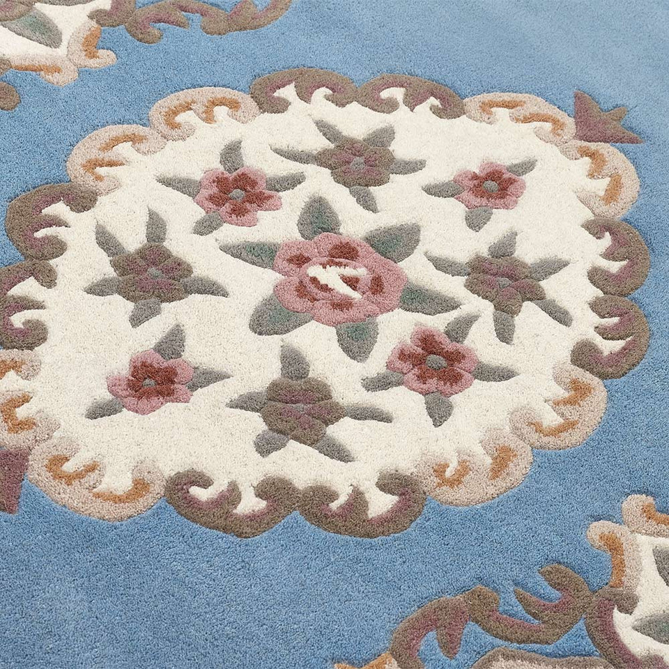 Origins Shensi Blue Aubusson Rug Runner