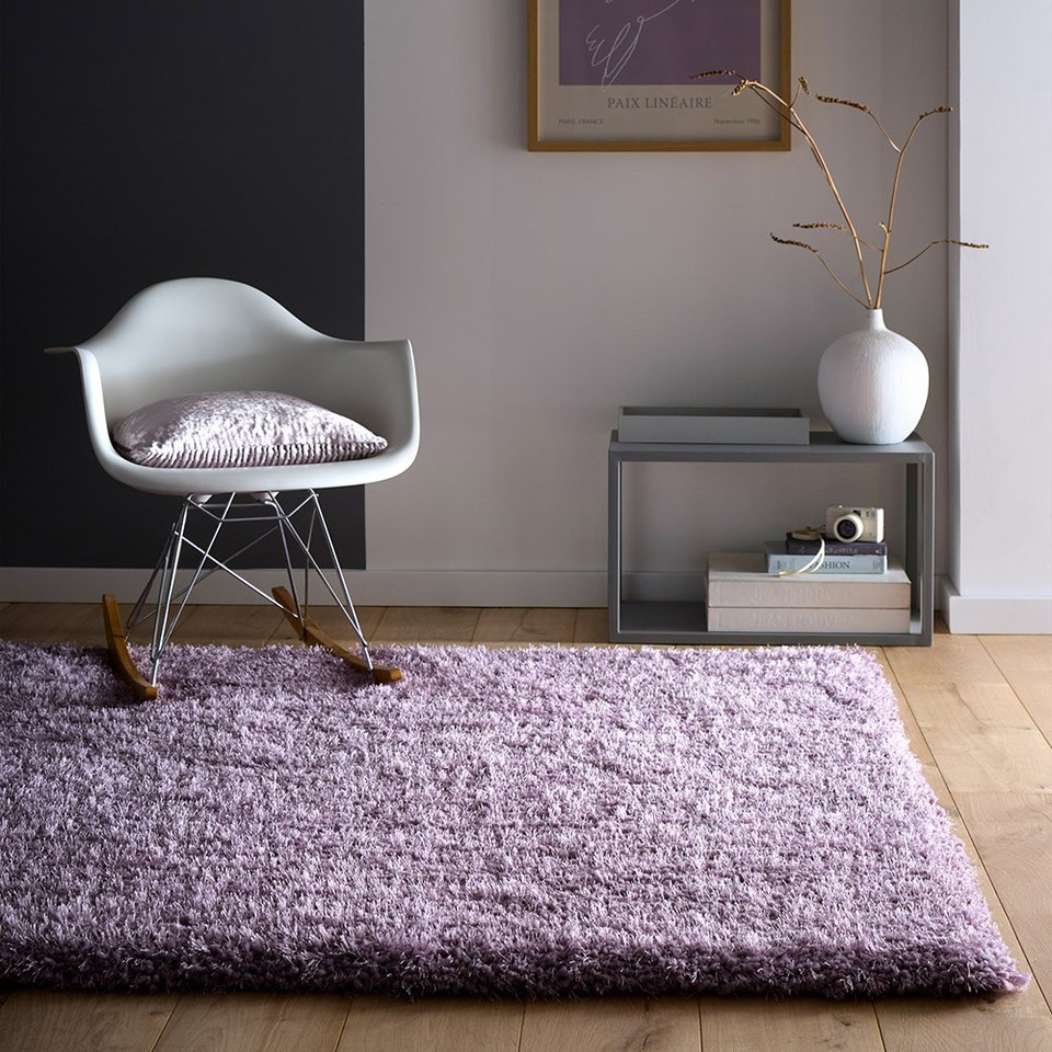 Origins Chicago Lavender Thick Shaggy Rug Runner