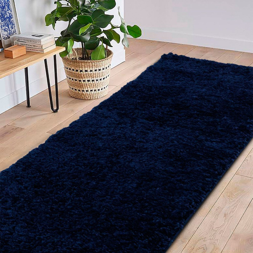 Jazz Shaggy Rug Navy