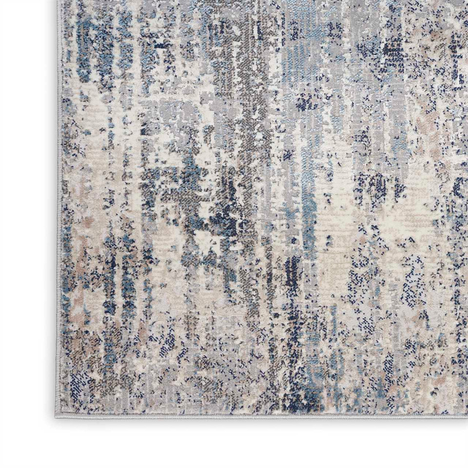 Calvin Klein Infinity 04 Ivory Grey Blue Rug Runner