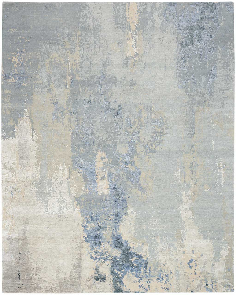 Luxury Silk Shadow SHA21 Blue Sky Premium Rug Runner