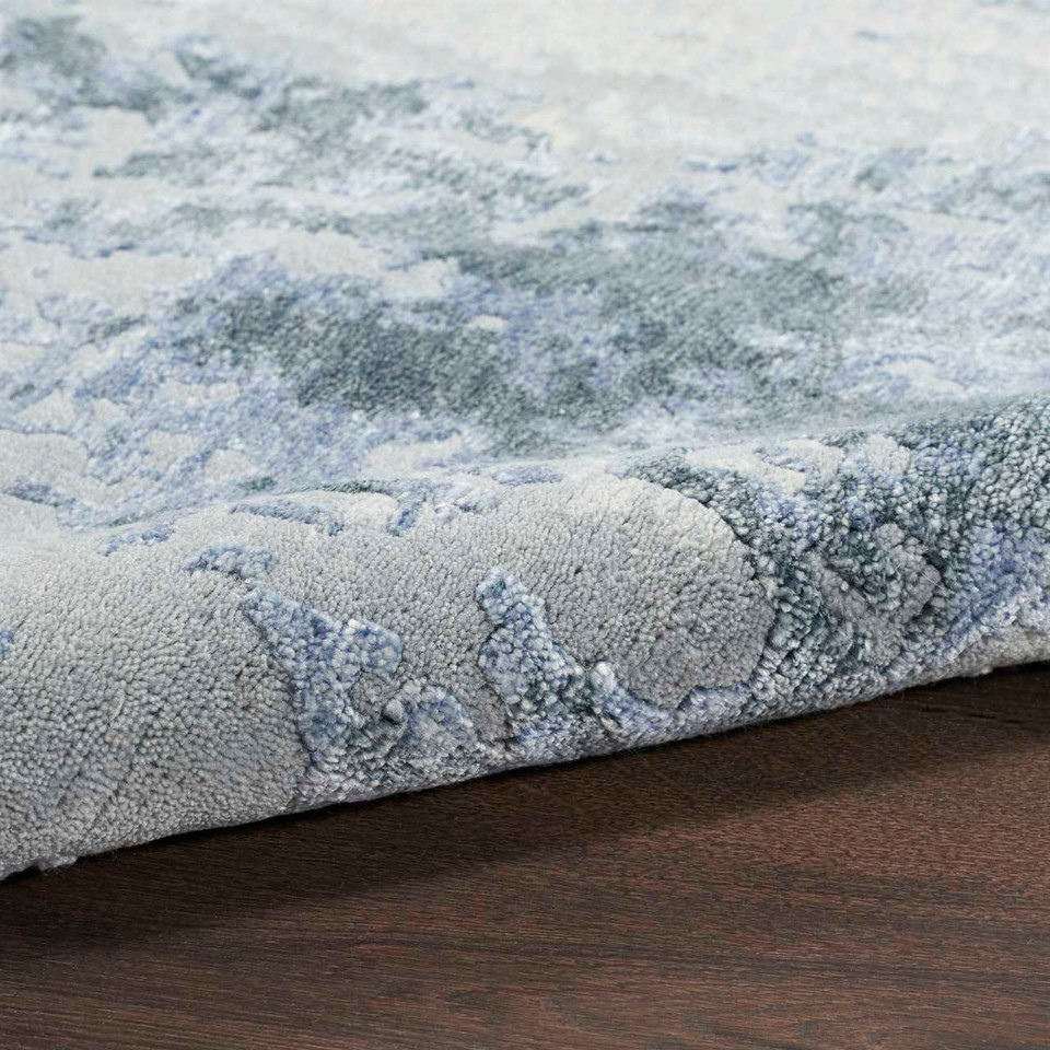 Luxury Silk Shadow SHA21 Blue Sky Premium Rug Runner