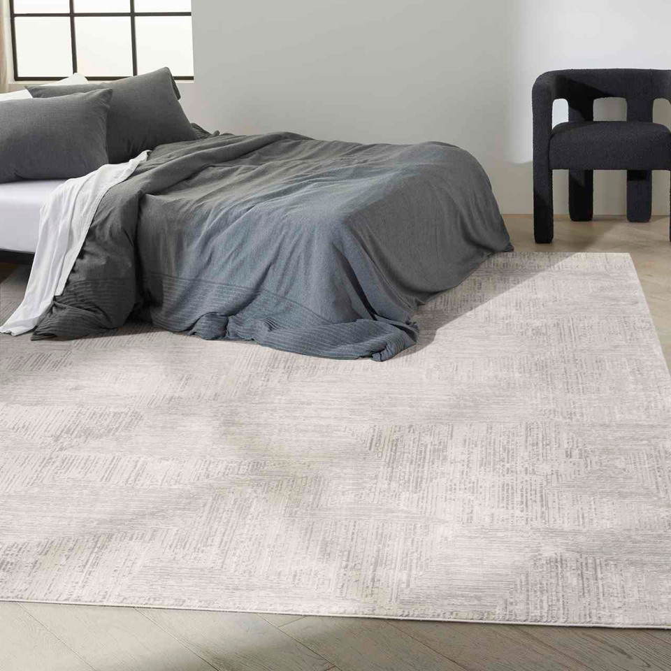 Calvin Klein Irradiant Silver Rug Runner