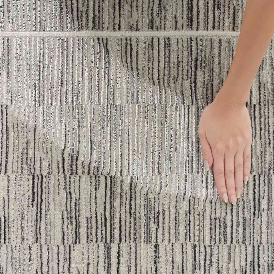 Desire DSR02 Charcoal Grey Luxury Silky Rug Runner