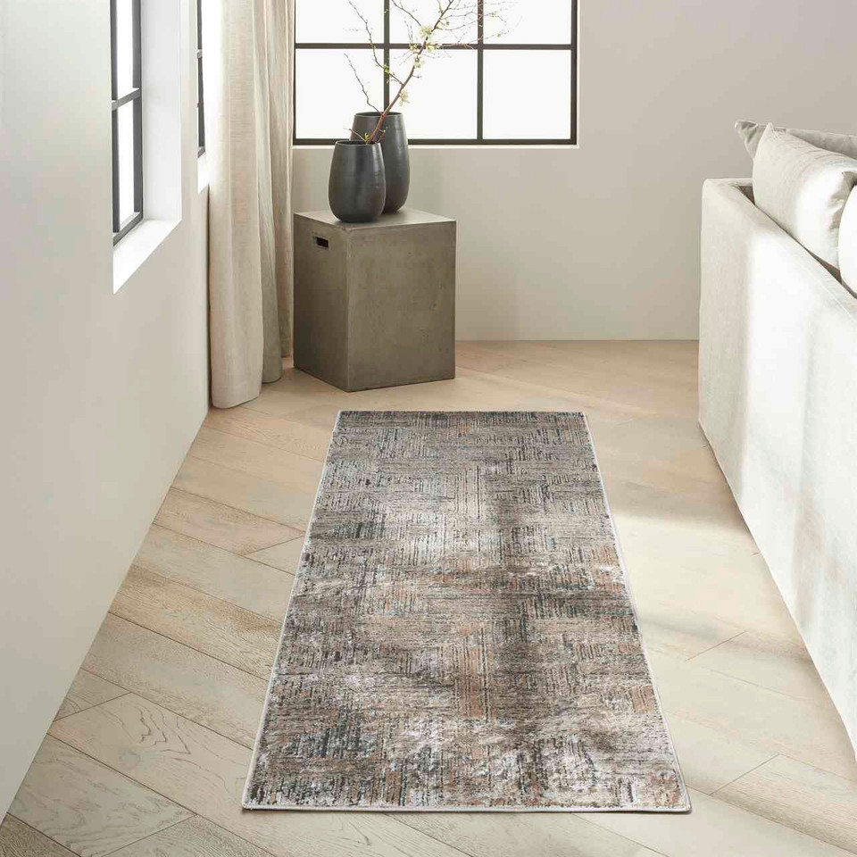 Calvin Klein Irradiant Black Ivory Rug Runner