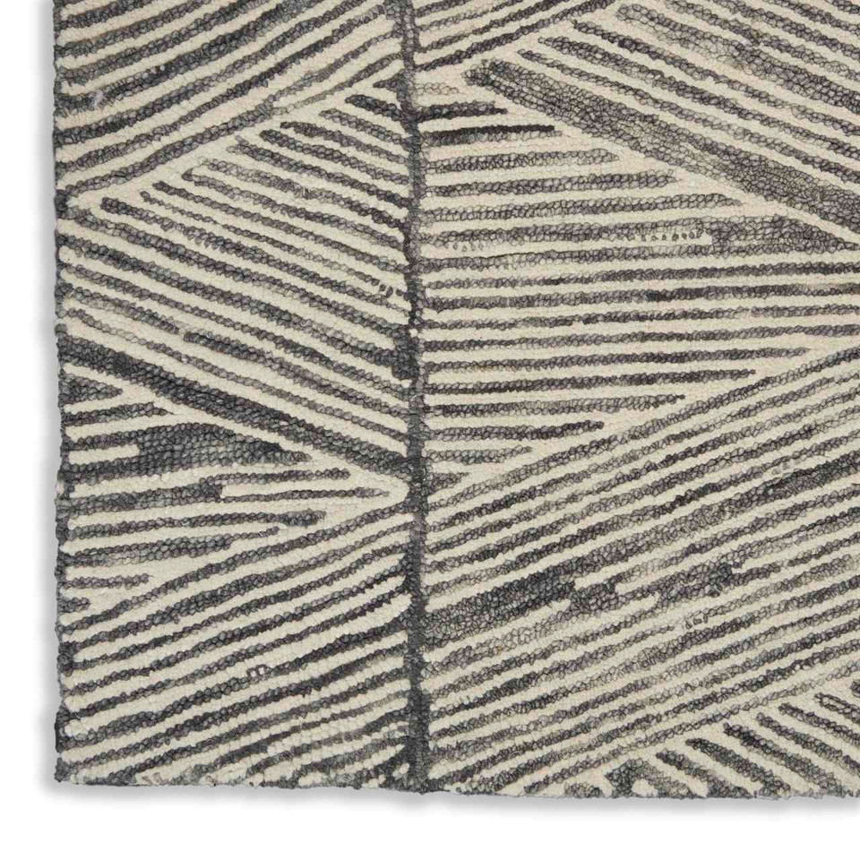 Colorado CLR01 Grey White Wool Rug Runner