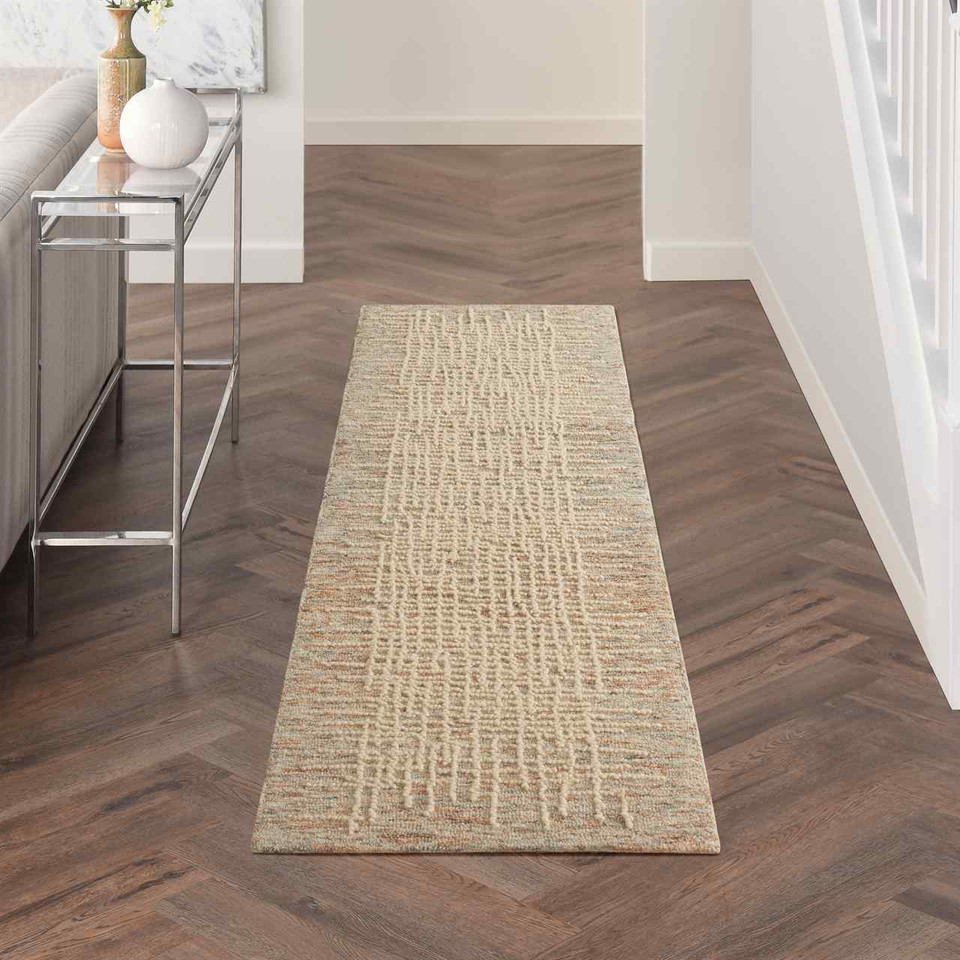Colorado CLR03 Beige Multicolour Wool Rug Runner