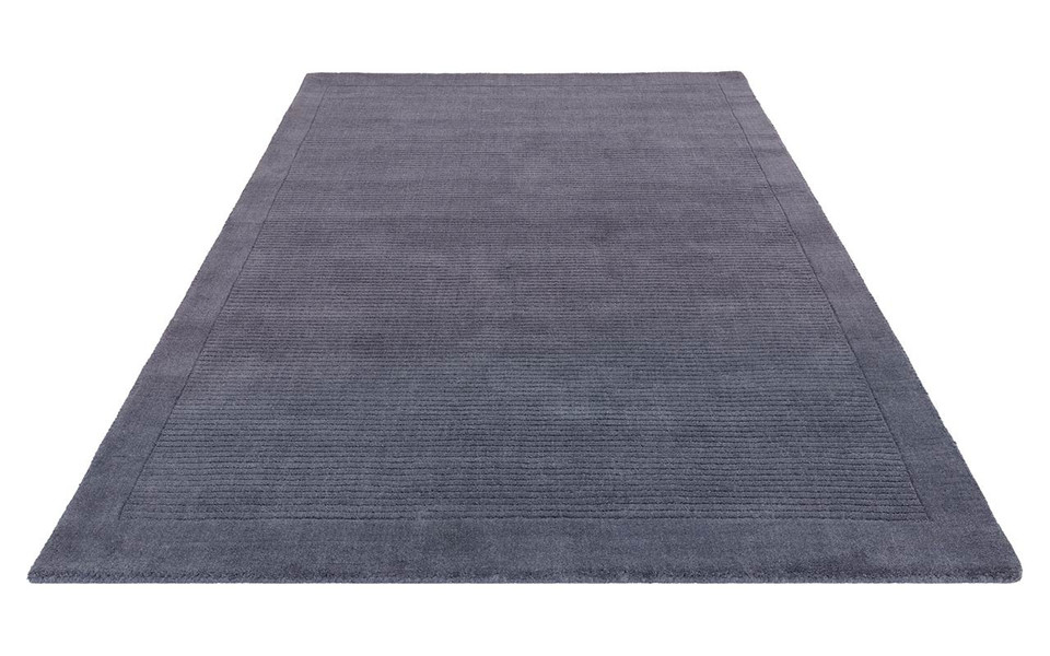York Navy Blue Colour Plain Wool Tufted Rug Runner