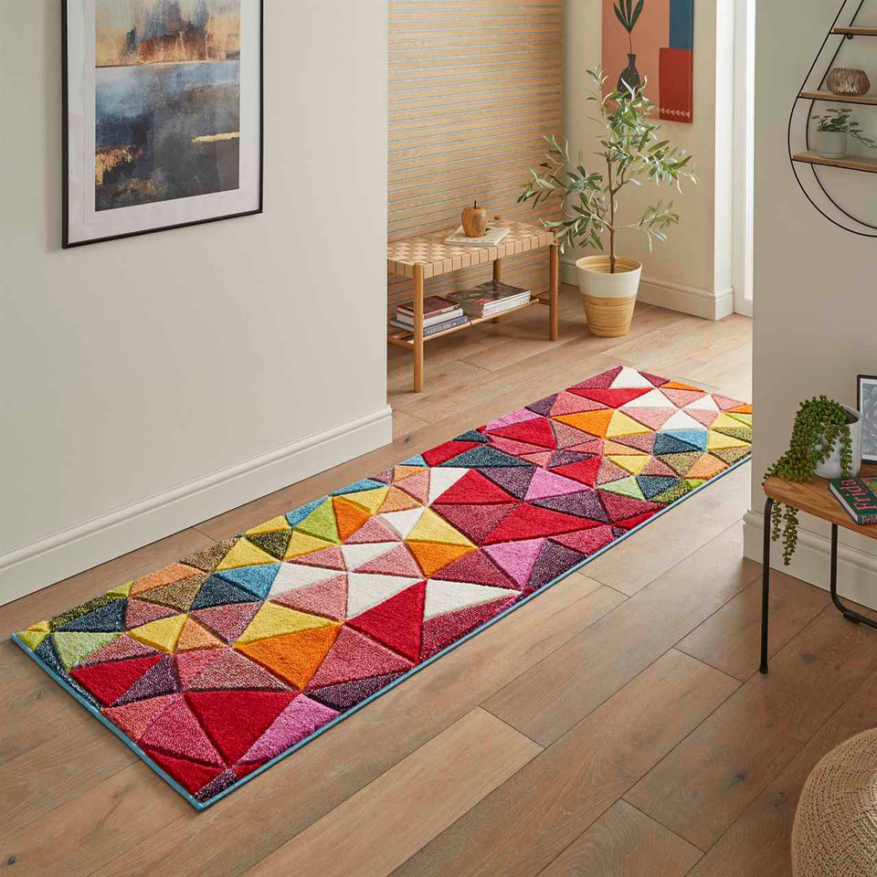 Viva Multicolour Hardwearing Rug VIV03 Runner