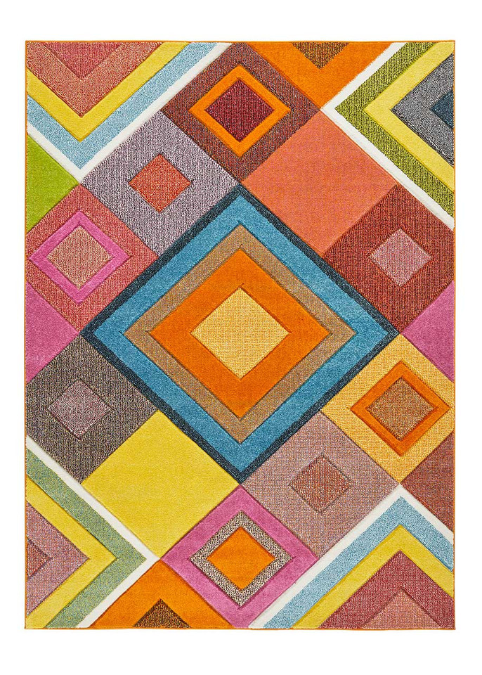 Viva Multicolour Hardwearing Rug VIV04 Runner