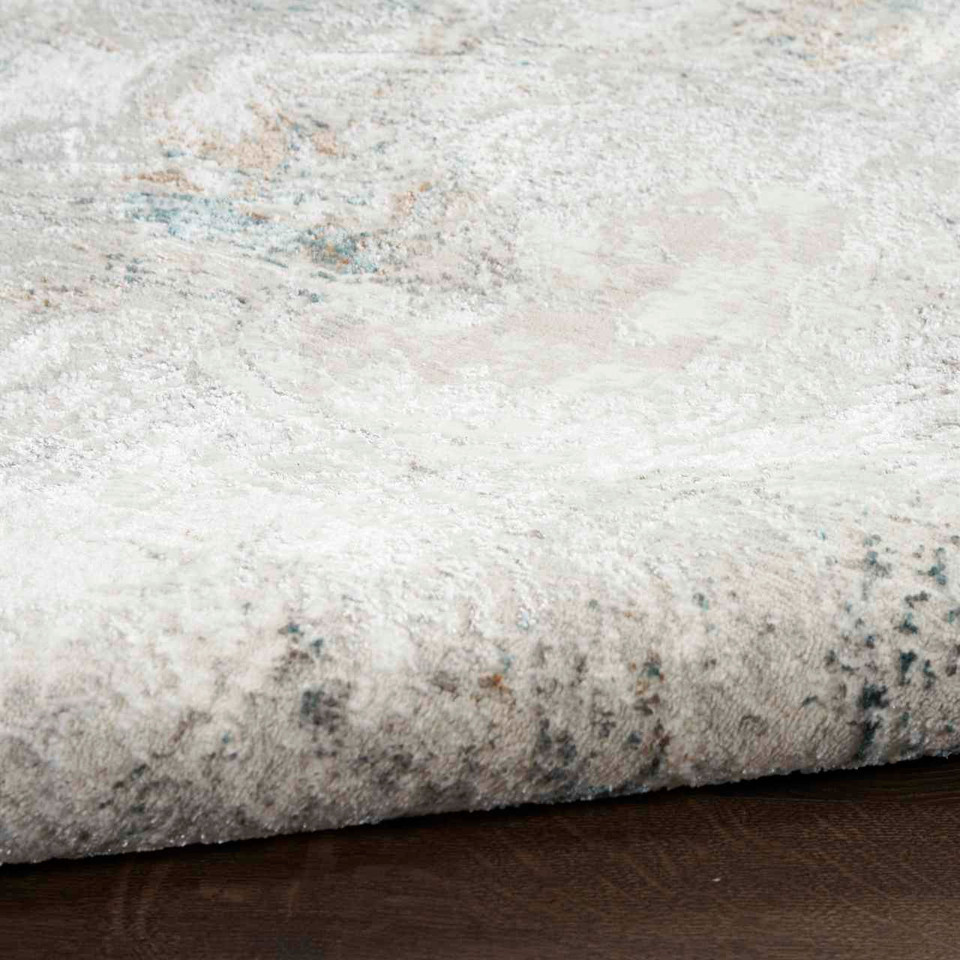Glitz GLZ20 Grey Multi Metallic Marble Rug Runner