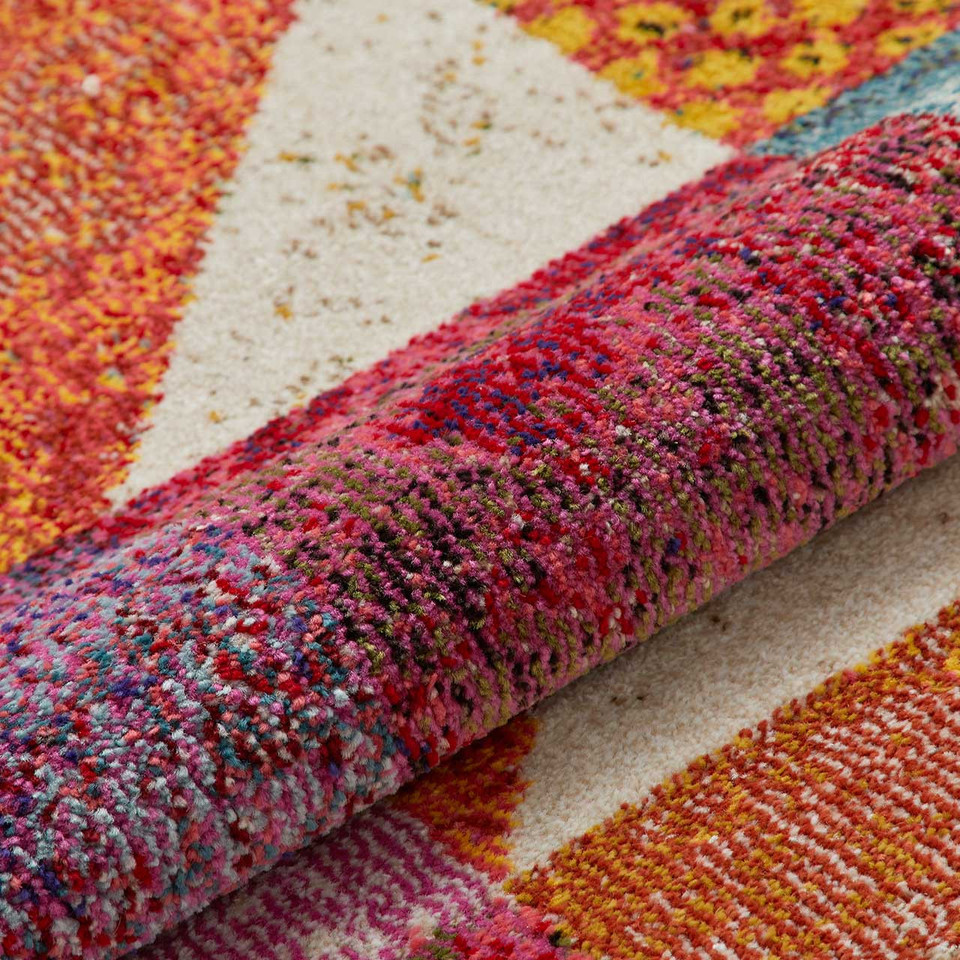 Carnaval Orange Multi Hardwearing Rug CAR102 Runner