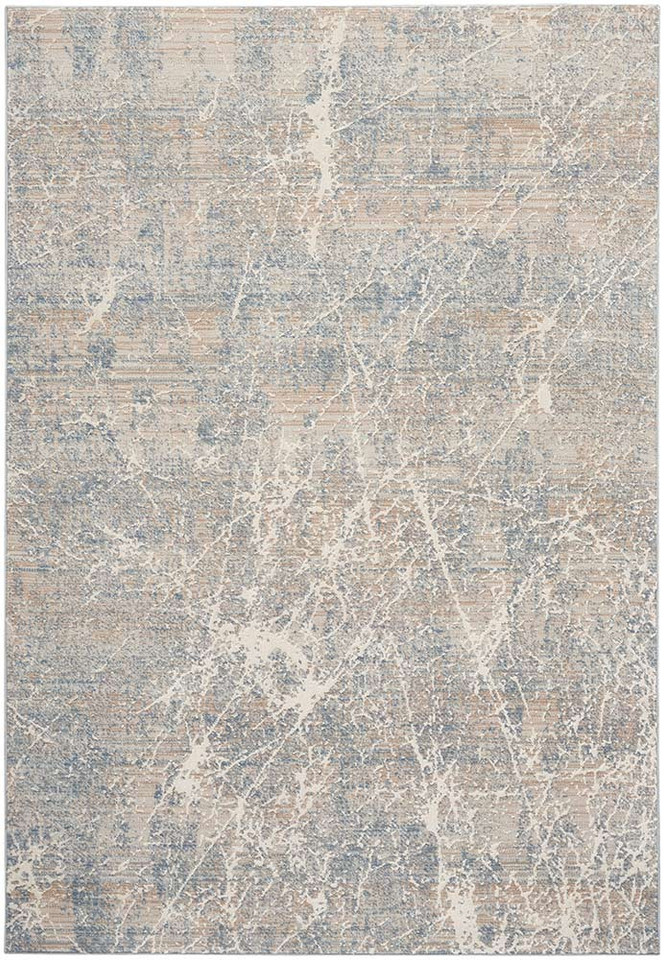Exhale Abstract Modern Rug EXL02 Beige Blue Runner