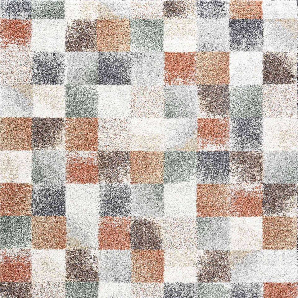 Mehari Thick Soft Rug Block Multicolour Runner