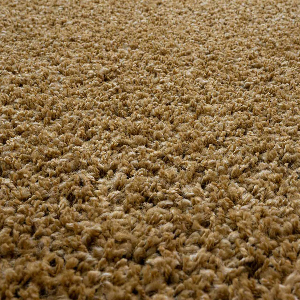 Twilight Thick Shaggy Gold Rug Runner