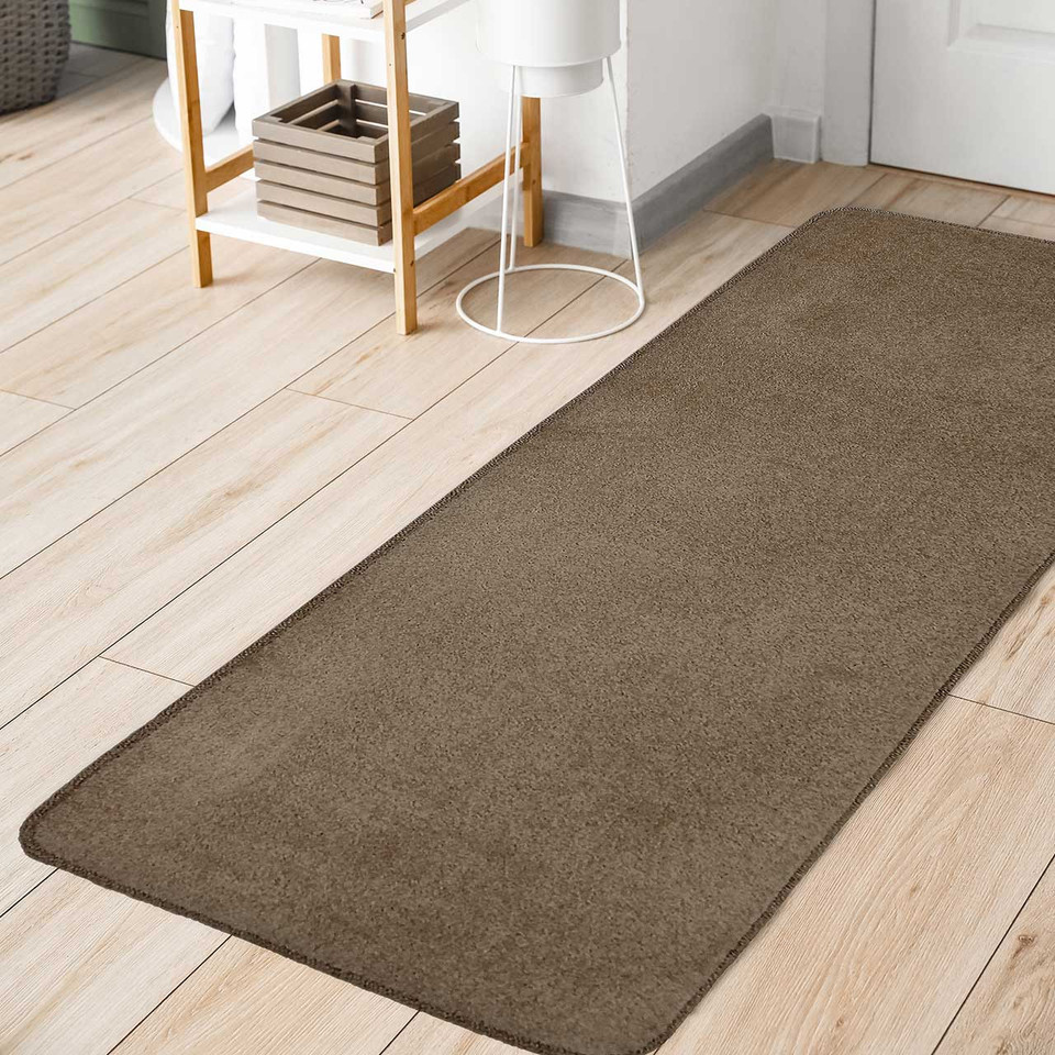 Relay Plain Latte Rug Runner