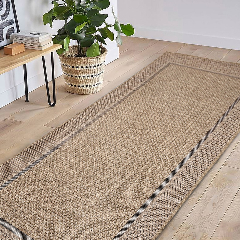 Summer Border Latte Garden Rug Runner