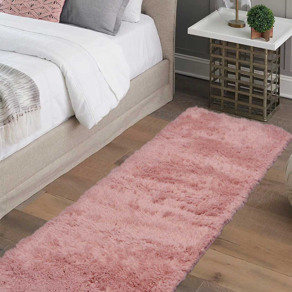 Soft Washable Rug Cosy Pink Runner