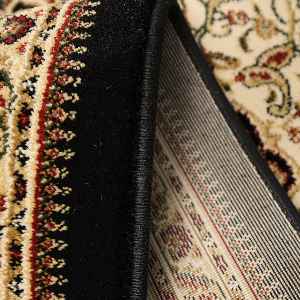 Victoria Traditional Black Rug Runner