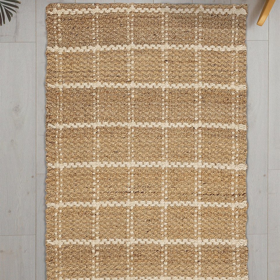 Jute Check Natural Rug
