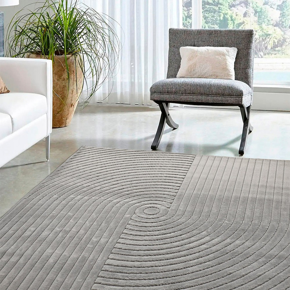 Malmo Knot Grey Contemporary Indoor Outdoor Rug